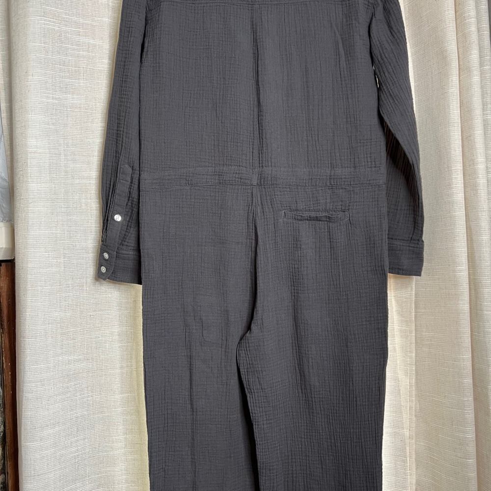 NWT Faherty Dream Cotton Gauze Jumpsuit Washed Black Organic Women's Size Small‎ - Picture 10 of 13